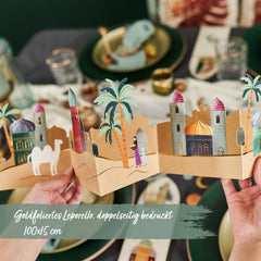 Ramadan Tischgirlande & Konfetti – bunte Häuser