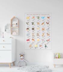 Statik Poster | Kur'an Harflerini Öğreniyorum (Kalem Hediyeli)