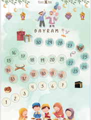 Ramadan Eid Countdown – DIN A3 Poster/ Oruc Cizelgesi