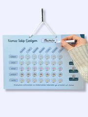 Namaz Takip Çizelgem | Kişiselleştirilebilir |Mavi            Gebets-Übersicht Personalisierbar |Blau