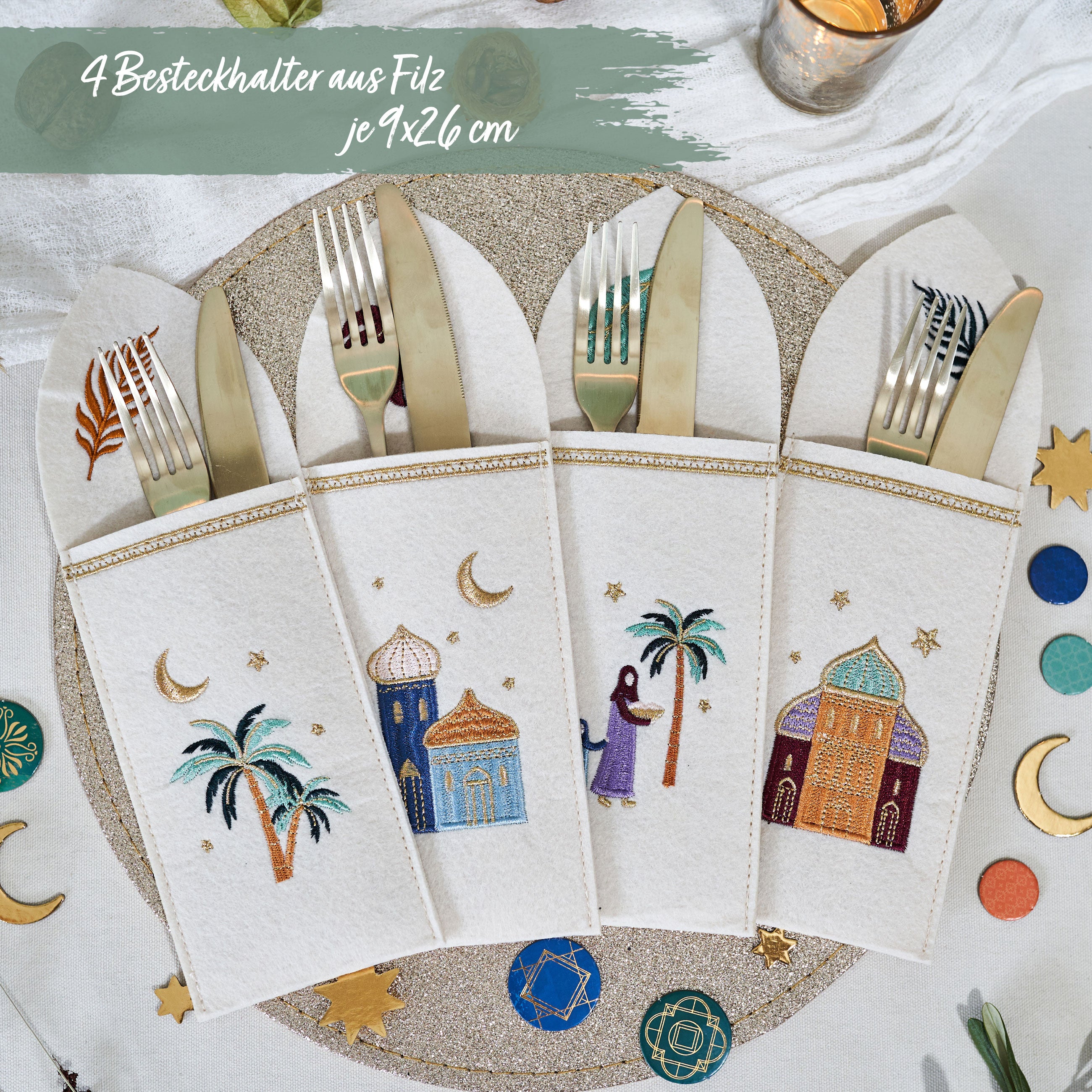 Ramadan Besteckhalter – Bunt
