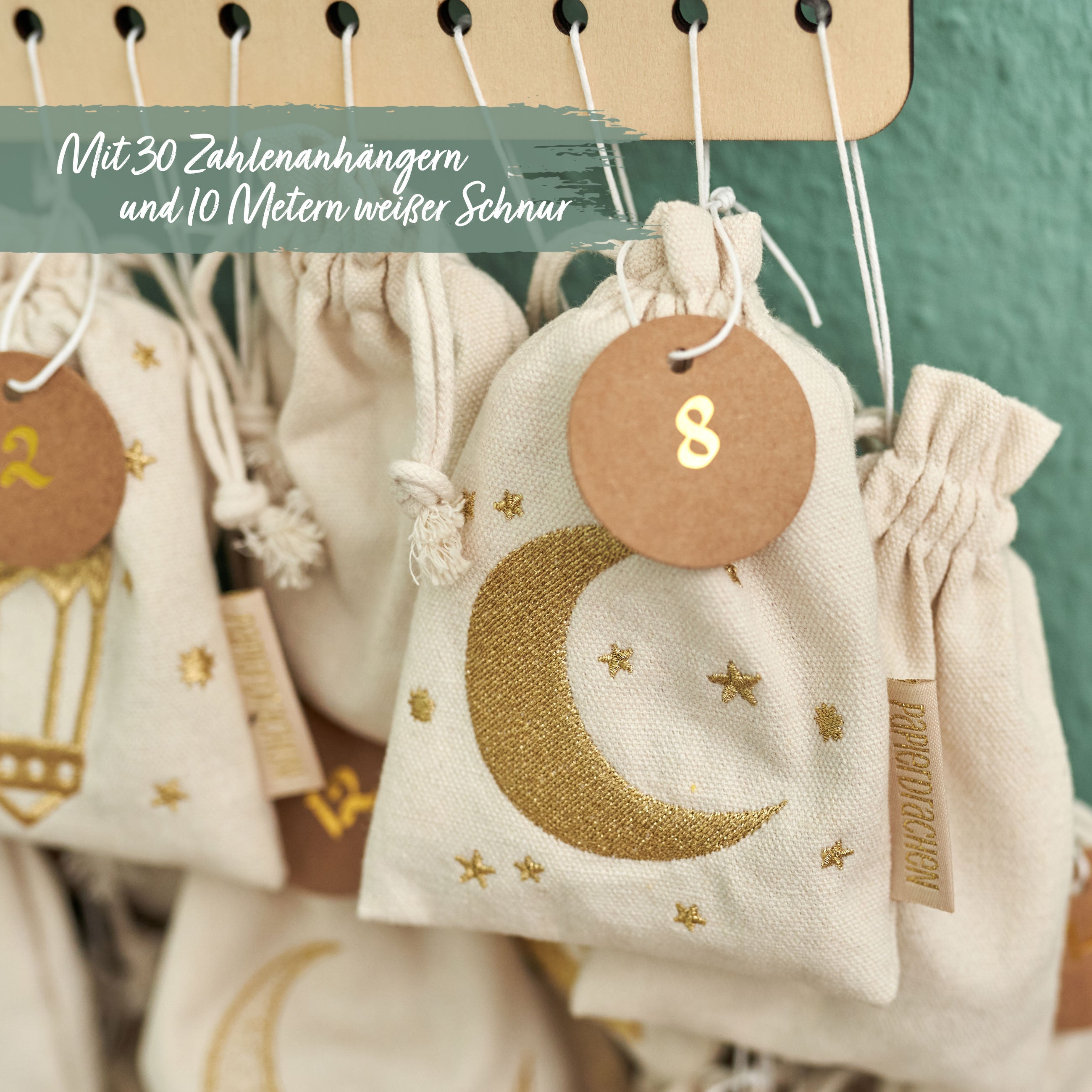 Ramadan Kalender Set – natur gold