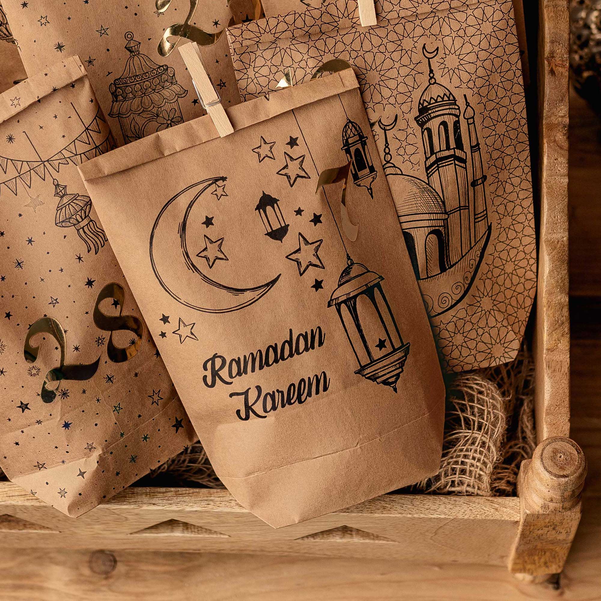 30 bedruckte Tüten zu Ramadan